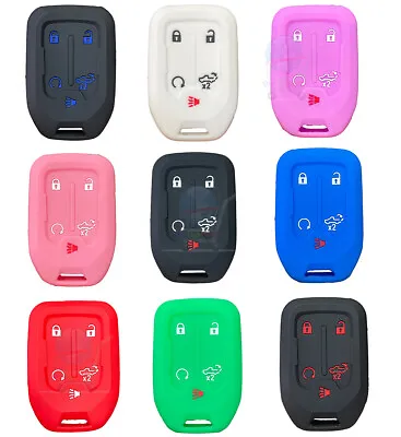 Fit Chevrolet Silverado GMC Sierra 5 Button Remote Silicone Key Fob Cover Case • $4.96