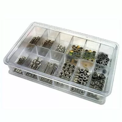 144 Pcs New Watch Stem+Watch Crown Parts Box Set For Ladies And Quartz Watches • £12.47