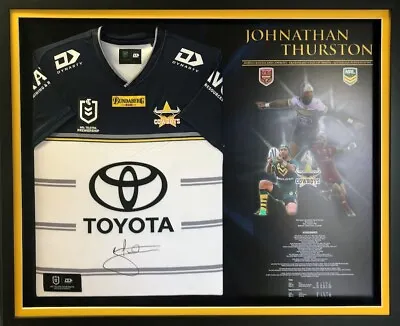 $639.20 • Buy Johnathan Thurston Signed Cowboys Jersey - Career Tribute - Framed