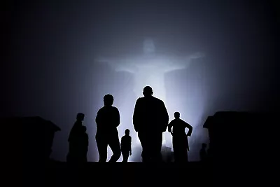 Obama Family Silhouette Christ The Redeemer Brazil Photo Poster Print PICK SIZE • $27.99