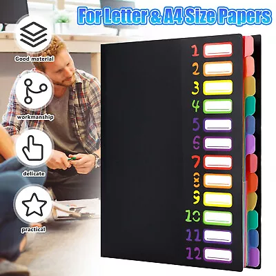 A4 File Organiser Expanding Document Organizer File Folder Paperwork Folder Home • £9.96