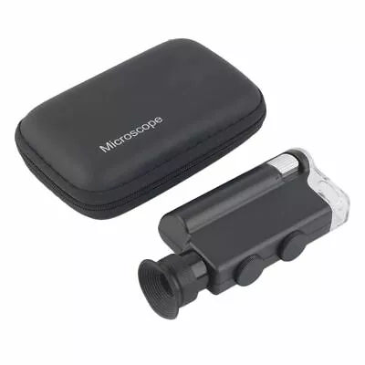 $31.72 • Buy Microscope Handheld Black LED Lamp Light Loupe Zoom Magnifier Glass Pocket Lens