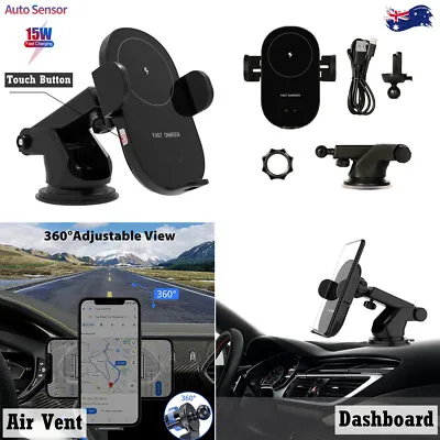 $20.89 • Buy Automatic Clamping Wireless Qi Car Fast Charger Dash Mount Air Vent Phone Holder