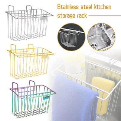 $23.09 • Buy Sink Caddy Sponge Holder With Dish Cloth Hanger Sink Drying Rack Utensil Holder