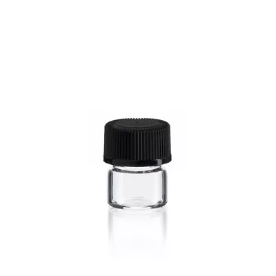 50 Clear Glass Vials W/ Screw Caps 15 X 17 Mm 1/4 Dram (1/32 Oz. .9 Ml) • $27.15