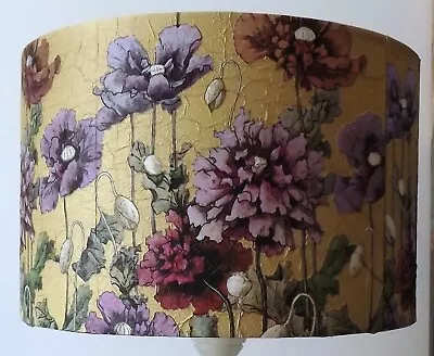 Gold Floral Lampshade Lamp/Ceiling 6  8 10 12 14 16 18 Mauve/Gold Vintage • £38.99