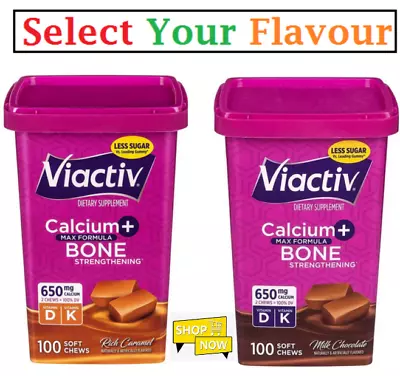 Viactiv Calcium + Vitamin D Supplement Soft Chews Caramel 100-Count.Select Your • $14.45