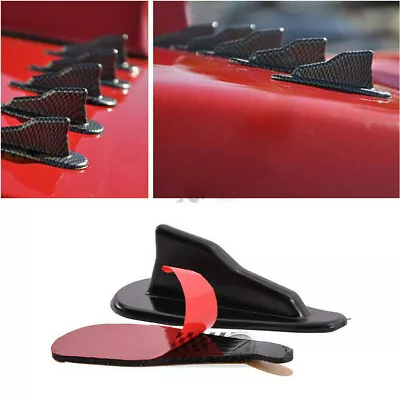 $9.99 • Buy Carbon EVO Style PP Roof Shark Fins Spoiler Wing Kit Vortex Generator 10pc Part