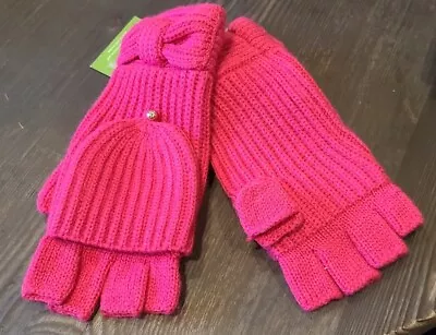 Kate Spade NY Bow Pop Top Mittens Begonia Blooms • $34.99