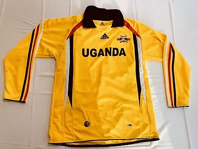 Uganda Adidas Soccer Home Jersey XL Gold Mens Long Sleeve Shirt FUFA 2011 • $24.99