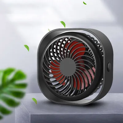 Portable USB Chargeable Mini Desk Fan Quiet 3 Speeds  Home Desktop Office Table • £13.99