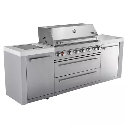 **AVAILABLE NOW** Mont Alpi 805 Deluxe 8 Burner Island Gas Grill SS • $4999