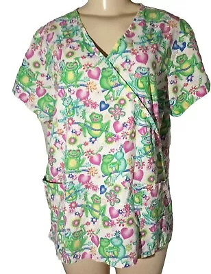 Women Scrub Top Large Frogs Absolute  • $6.50