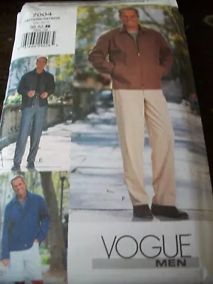 Mens Jacket Shorts & Pants Size 38 Or 40 Vogue 7004 Sewing Patterns • £2.99