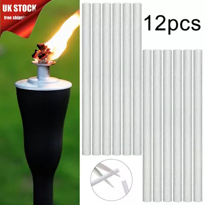 12X 10  Fiberglass Replacement Wicks For Tiki Torch Oil Lamps Wicks Candle Wicks • £9.25