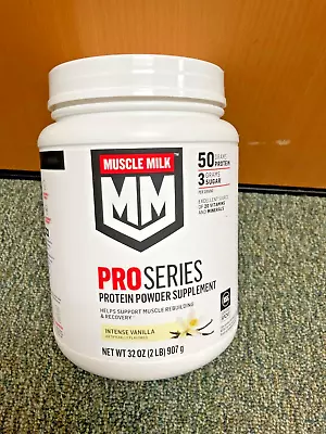 Muscle Milk Pro Series Protein Powder Supplement Intense Vanilla 32oz Exp Jul/24 • $25.95