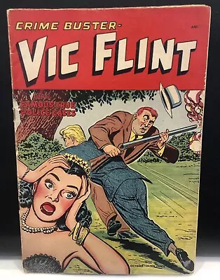 £222.75 • Buy VIC FLINT #2 Comic 1948 CRIME BUSTER VIC Flint GOLDEN AGE COMICS 4.0