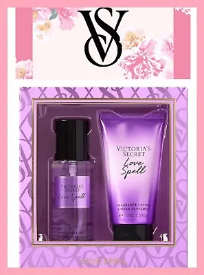 NEW Victoria's Secret Love Spell Body Mist & Lotion Boxed Gift Set FREE SHIPPING • $19.98