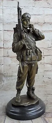 Vietnam War Memorial Joe American Soldier Classic Bronze Sculpture Statue • $249