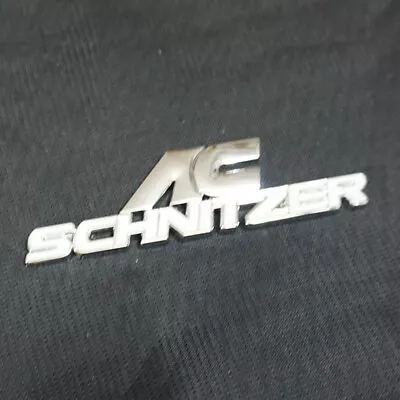 1x Silver White Chrome AC SCHNITZER Metal Badge Emblem Decal Sticker SUV Utility • £8.39