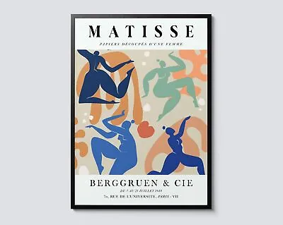 Henri Matisse La Danse Print Mint Graphic Poster Cutout Nude Dancer Wall Art • £9