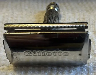 Vintage Gillette Travel Double Edge Safety Razor 1 Blade & Nice Case Used • $14.99