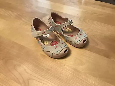 Mini Melissa Girls Toddler Sprinkles Donut Shoes EU25/26 US Sz 9 • $14.99