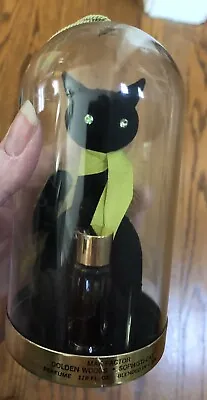 Vintage Max Factor SOPHISTI-CAT Perfume In Bubble W/ Kitty  - Golden Woods • $36