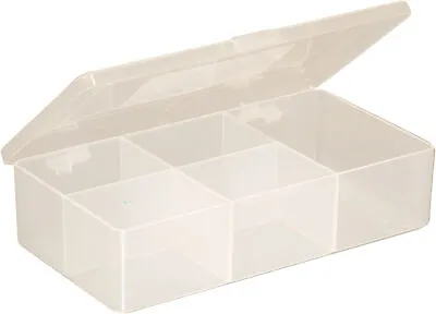 £5.99 • Buy 5 Compartment Storage Box With Hinged Lid For Small Parts, DIY, Crafts, Fishing 