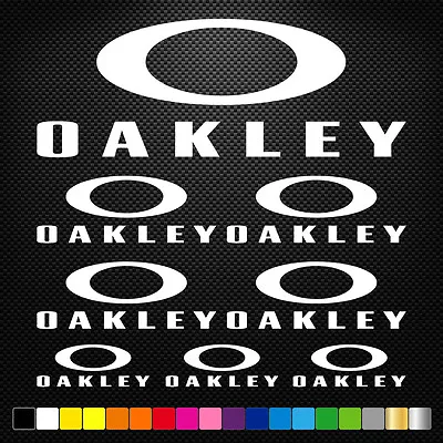 FITS 8x OAKLEY Stickers Sheet Motorcycle Sponsors Auto Tuning Quality • £8.49