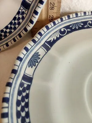 Vintage Metlox CA Cobalt Blue Vernon Ware Porcelain Saucers Plates Dishes • $8