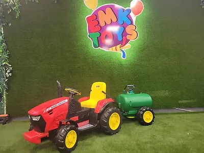 £220 • Buy Kids Massey Tractor Ride On Battery Operated Toy With Trailer Attachment