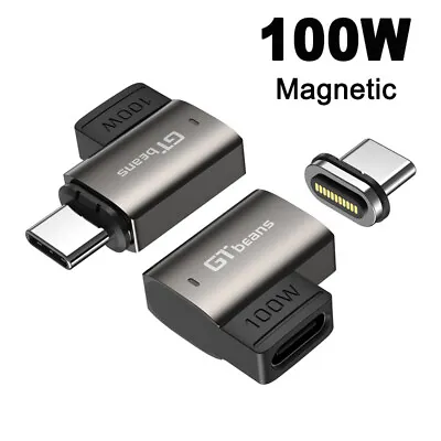 90 ° Right Angle USB C Magnetic Adapter PD 100W Type C Fast Charge Charger Cable • $8.36