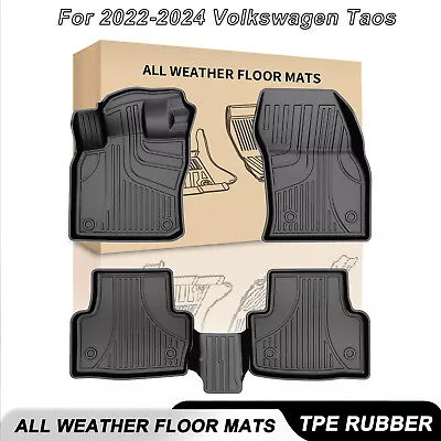 Car Floor Mats Rubber Liners For Volkswagen Taos 2022-2024 All Weather Carpets • $89.99