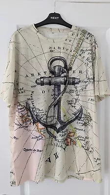 Anchor Pattern T-shirt 46  Chest • £3