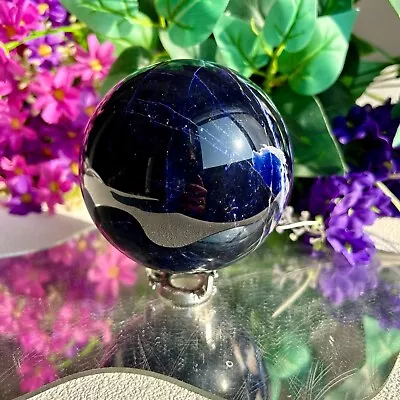 Natural Blue Sodalite Ball Quartz Crystal Home Decor Sphere Reiki Healing Stone • $20