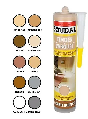 Soudal Parquet & Timber Laminate Flexible Joint Sealant Various Colours • £7.95