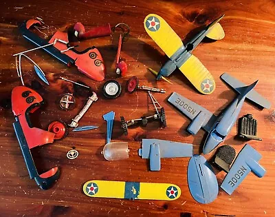 Vintage Toy Plastic Plane Parts Biplane Mercury N500E Pieces Broken • $14.99