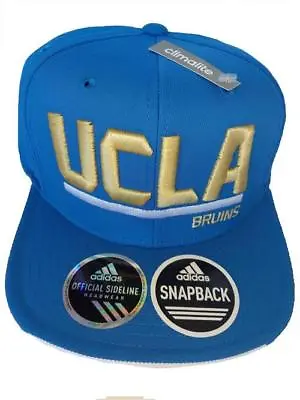 New UCLA Bruins Adult Mens Size OSFA Flatbrim Snapback Sideline Cap Hat $26 • $9.60