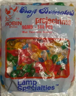 $9.95 • Buy 144 MEDIUM TWIST BULBS 5 COLORS Ceramic Christmas Tree Lights VINTAGE ORIGINAL