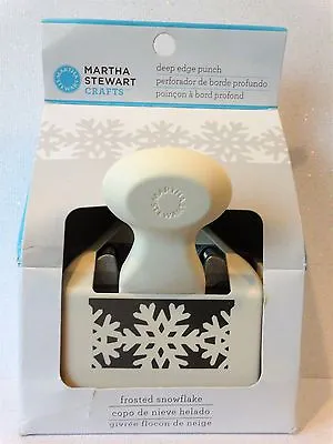 Martha Stewart FROSTED SNOWFLAKE Deep Edge Punch Christmas • £56.89