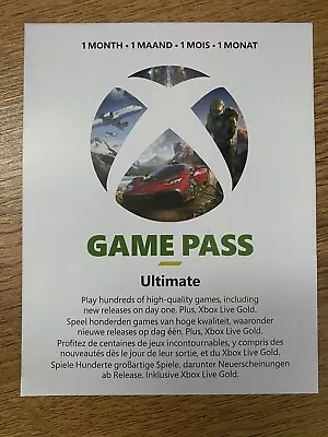 1 Month Xbox Game Pass Ultimate And Live Gold Membership UK EU REGION • £10