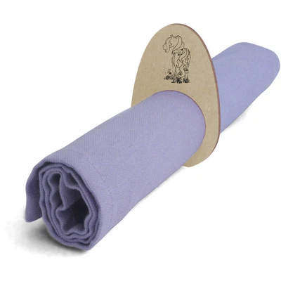 £4.99 • Buy 5 X 'Pony & Butterfly' Wooden Napkin Rings / Holders (NR00038217)