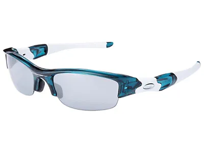 Oakley Flak Jacket Sunglasses 24-377J Crystal Turquoise/Slate Iridium Asian • $159.99