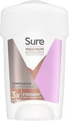 £6.93 • Buy Sure Maximum Protection Confidence 96h Protection Deodorant Anti-perspirantCream