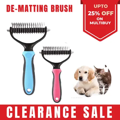 £3.99 • Buy Professional Pet Dog Cat Dematting Undercoat Fur Grooming Comb Rake Brush Tool