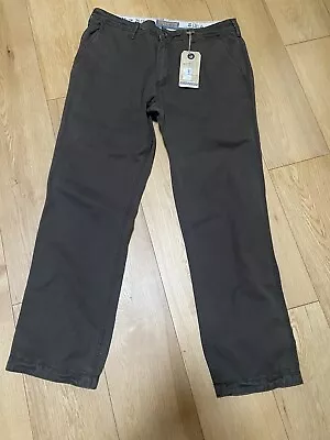 Fat Face Men’s Dark Green  Coastal Chino Trousers 38 Regular  New • £25