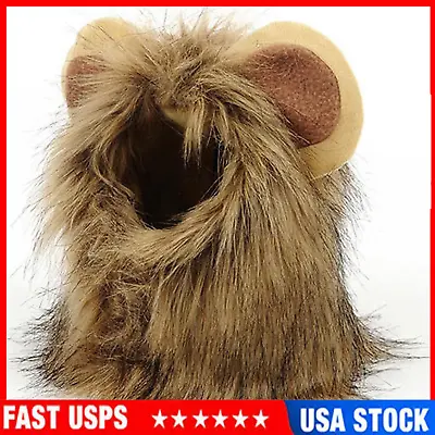 $8.99 • Buy S/M/L Cat Lion Costume Lion Wig Cosplay Wig Pet Costumes Hat For Christmas Party