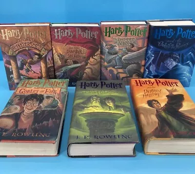 J K Rowling HARRY POTTER Book Set COMPLETE  1-7 HC 1st American Editions First • $99.99