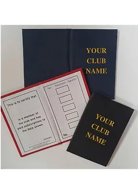 £114 • Buy Club Membership Cards Hardbacked Linen Gold Lettering Personalised 5 Year X 100